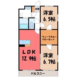 サニーサイド東宝木 Iの物件間取画像